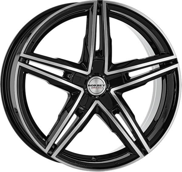 Borbet XRS 8Jx18 5x112 ET8 DIA72.5 Black Polished Glossy