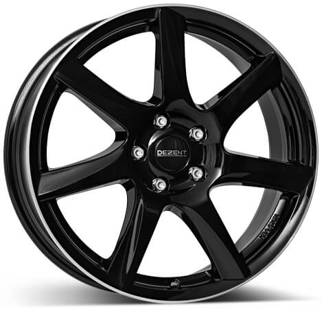 DEZENT TW 8Jx18 5x108 ET45 DIA70.1 black polished lip