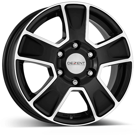 DEZENT VAN 6.5Jx16 5x112 ET52 DIA66.6 black polished
