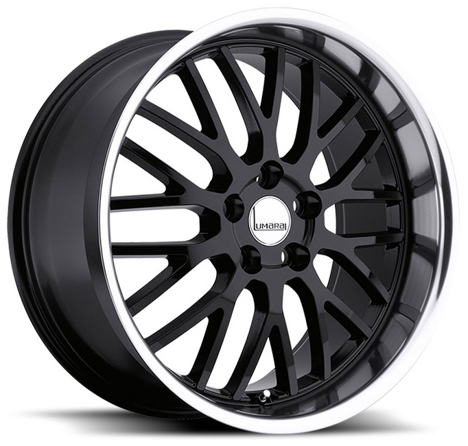 Lumarai Kya 8Jx18 5x114.3 ET37 DIA60.1 Gloss Black Mirror Lip