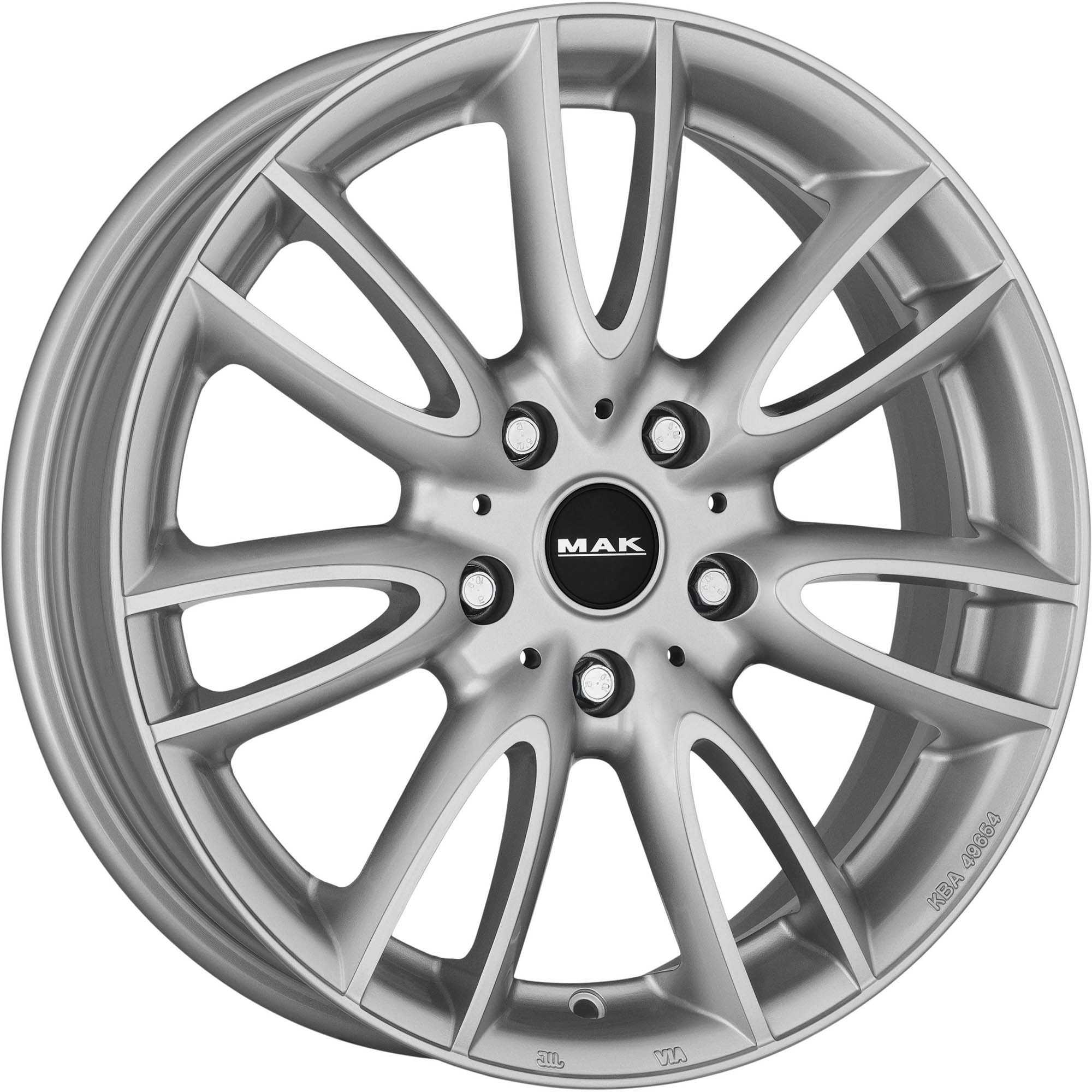 Mak Jackie 7Jx18 4x100 ET52 DIA56.1 Silver