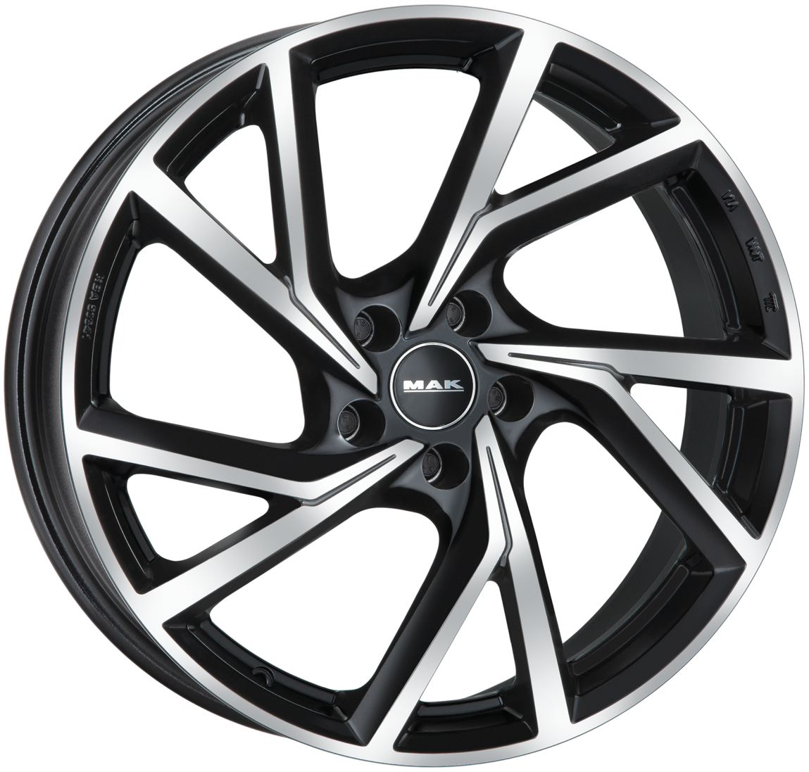 Mak Kassel 7.5Jx18 5x112 ET50 DIA57.1 Black Mirror