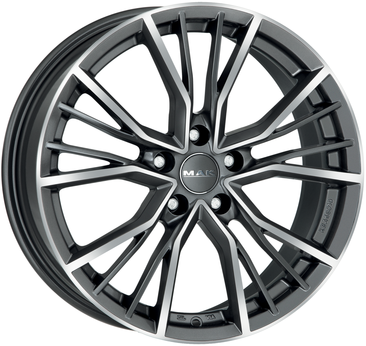Mak Union 10Jx22 5x112 ET26 DIA66.5 Gunmetal Mirror Face