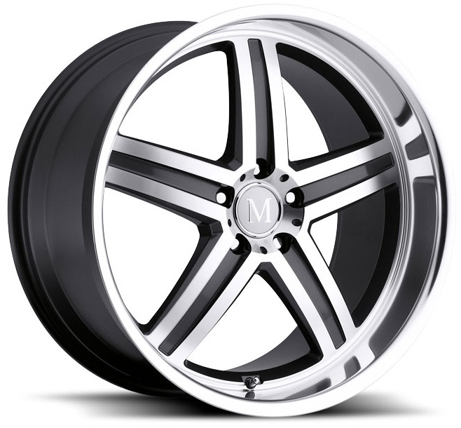 Mandrus Mannheim 9.5Jx19 5x112 ET53 DIA66.6 Gunmetal Mirror Cut Face Lip