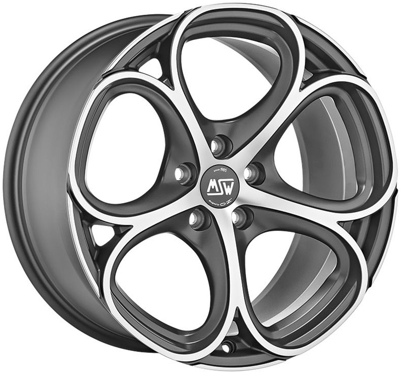 MSW 82 8Jx18 5x112 ET35 DIA73.1 Matt Gun Metal Full Polished