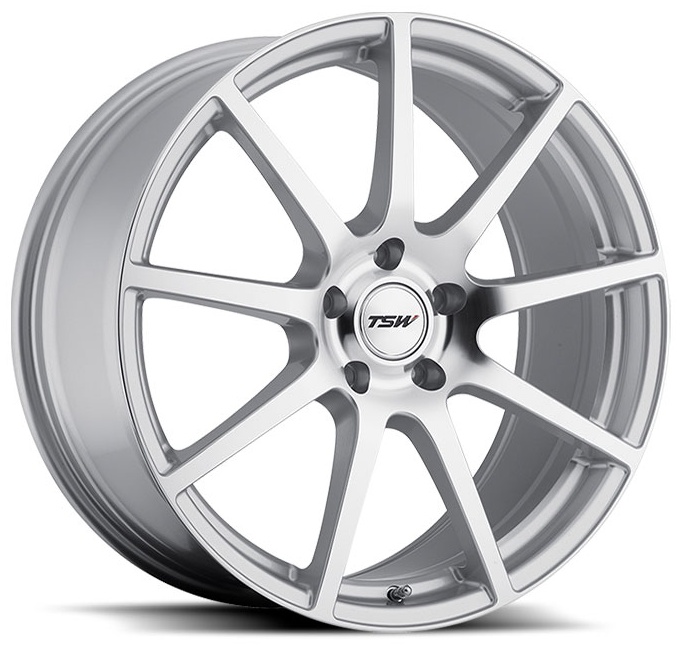 TSW Interlagos 7.5Jx18 5x114.3 ET45 DIA76 Silver Mirror Cut Face