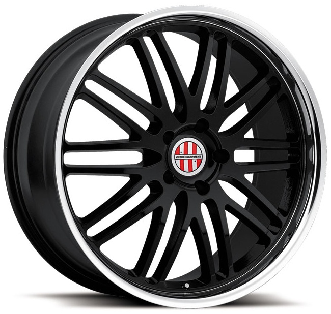 Victor LeMans 8Jx19 5x130 ET45 DIA71.6 Gloss Black Mirror Cut Lip