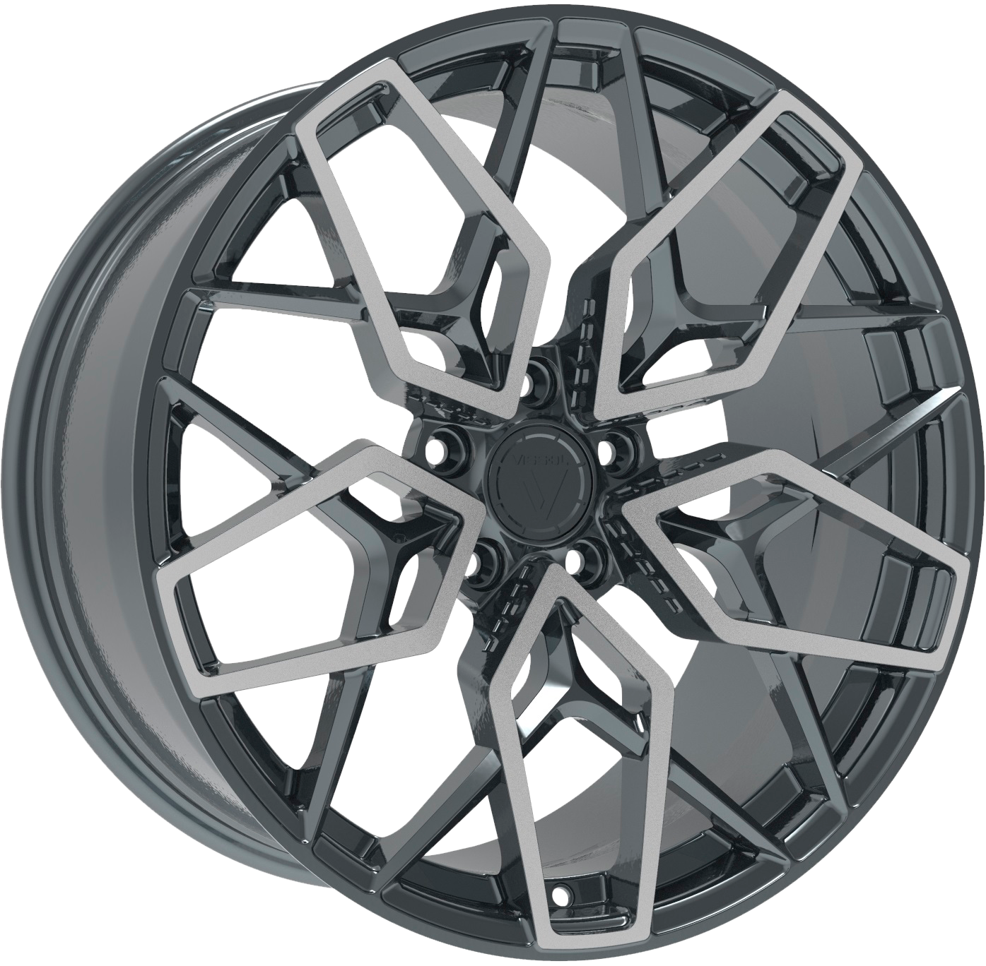 Vissol F-1058 8Jx20 5x108 ET45 DIA63.4 Gun Metal With Machined Face